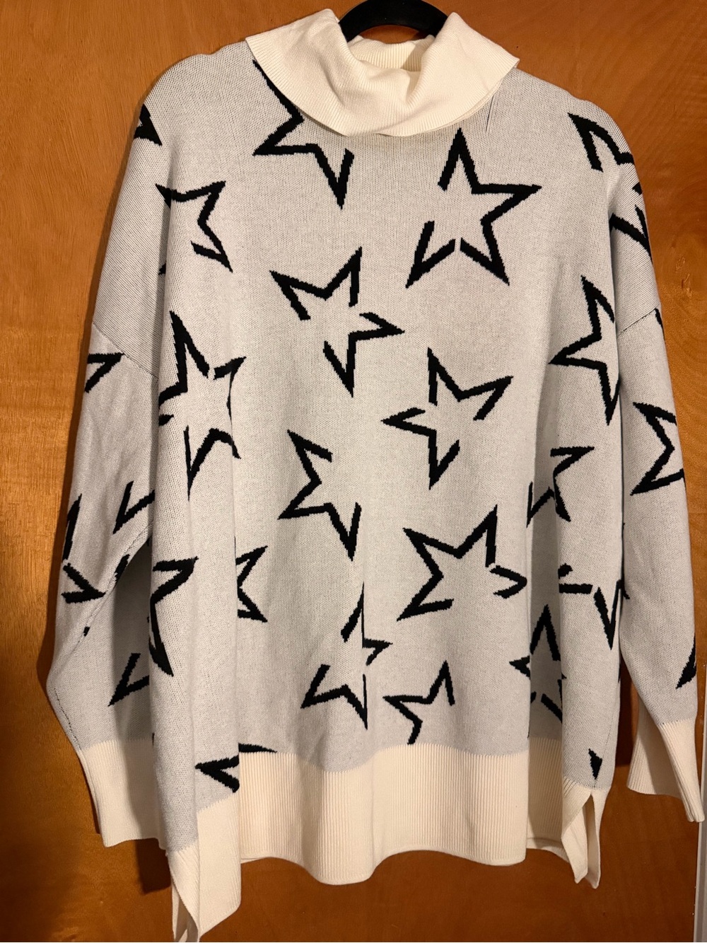 Lane Bryant Turtleneck Sweater with Black Star Motif